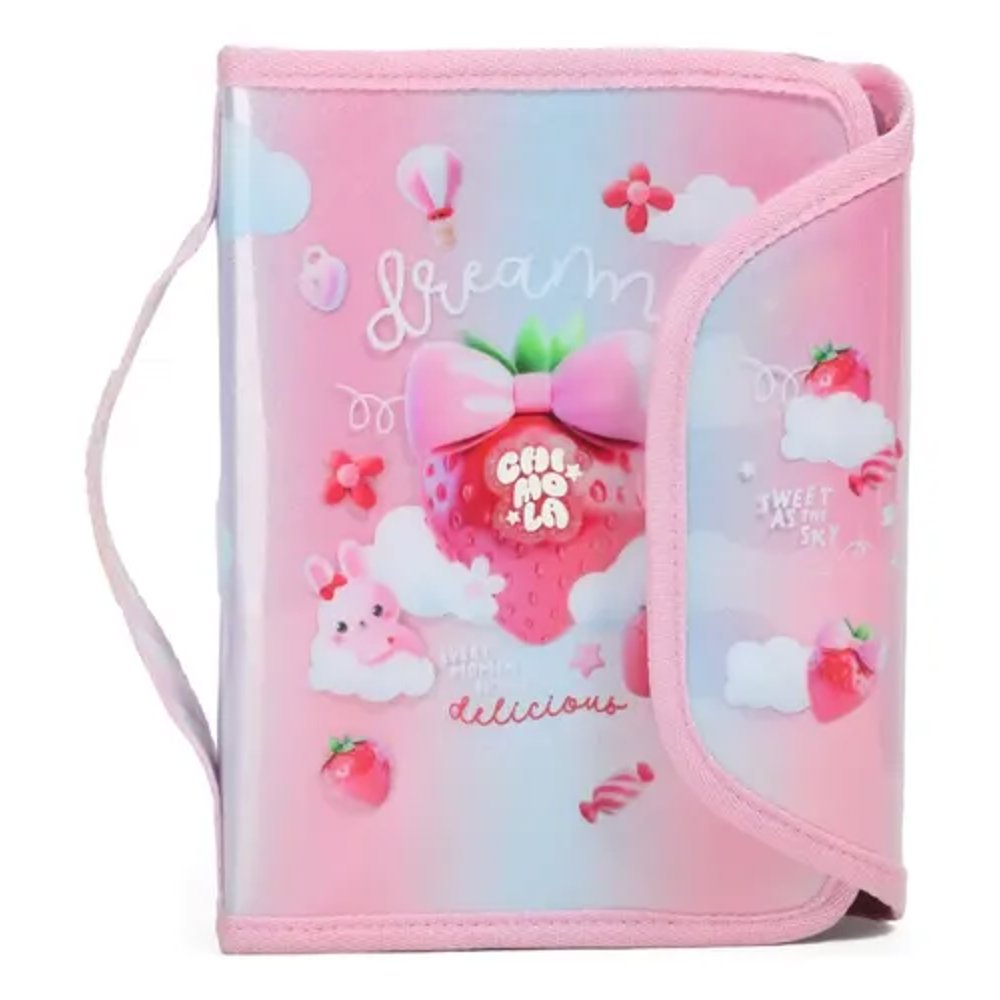 Cartuchera Chimola Desplegable My Friends Strawberry Sky Rosa My Friends