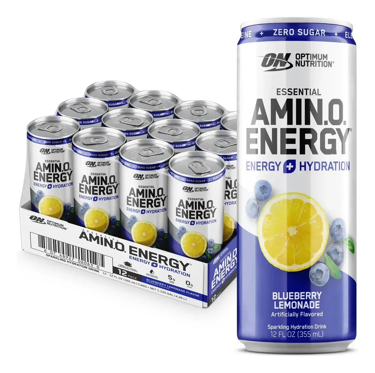 Optimum Nutrition Amino Energy Sparkling 355ml - Caja X 12 Unidades