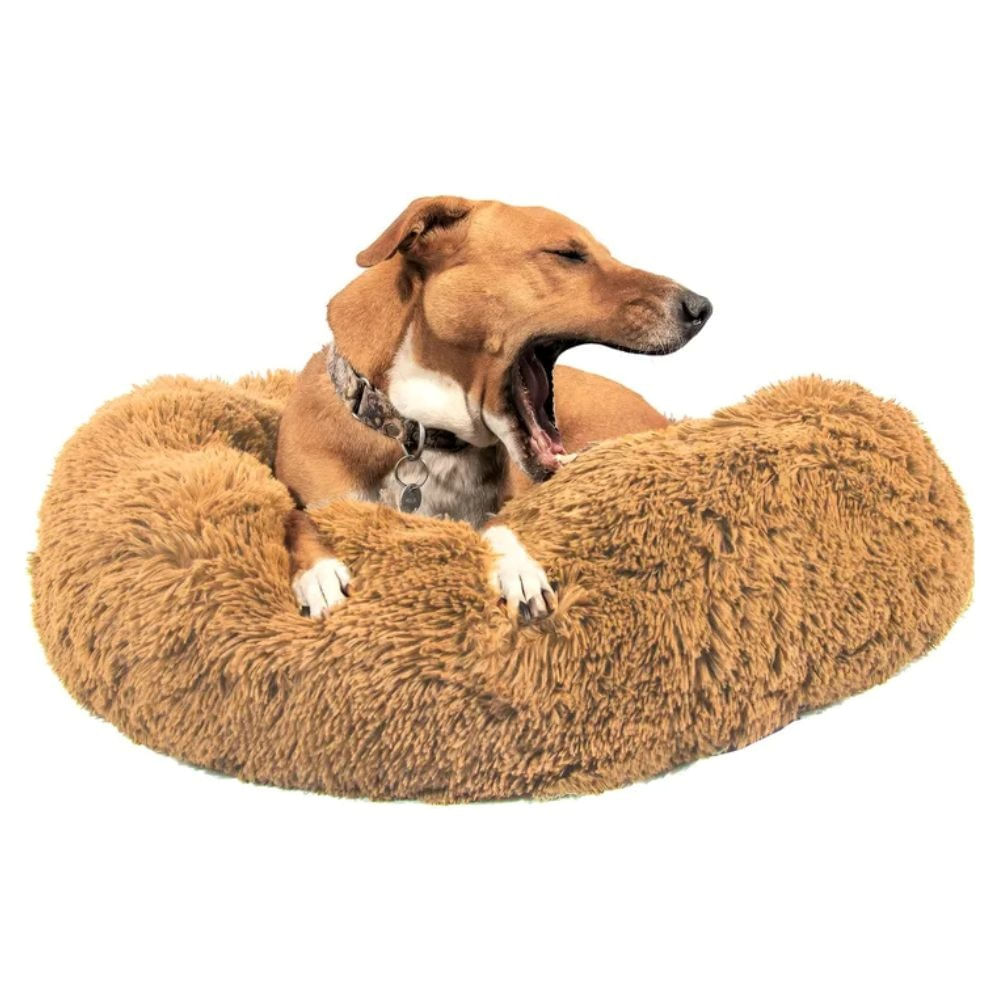 Cama Perro Gato Nido Nórdico Pelo Largo Colchón Eggys Large Color Camel