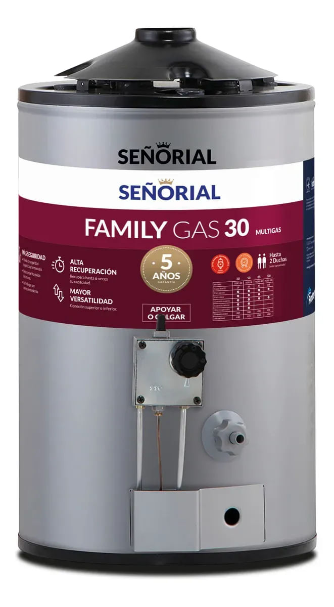 Termotanque Gas Senorial Family 30 Tszp1-30 29 Litros