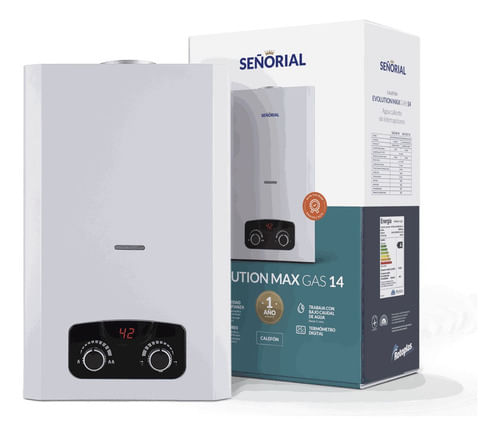 Calefon Gas Natural Senorial Evolution Max GN14 14 Litros