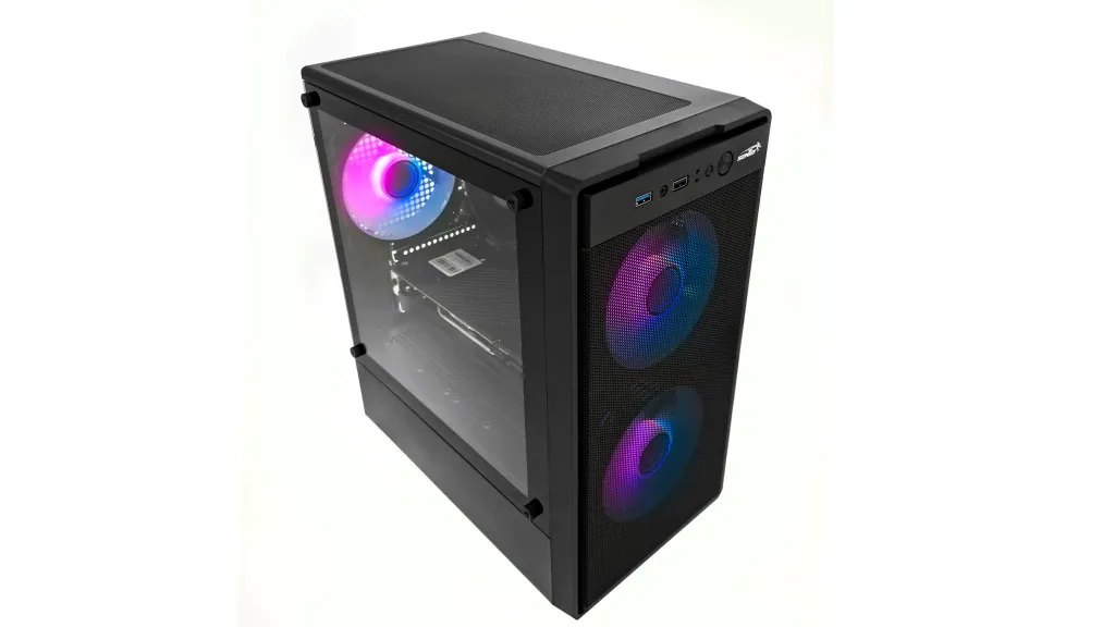 Gabinete Gamer Negro Paneles De Vidrio 3 Coolers Argb Filtro Anti Polvo Sentey M12 M12blk-Sf