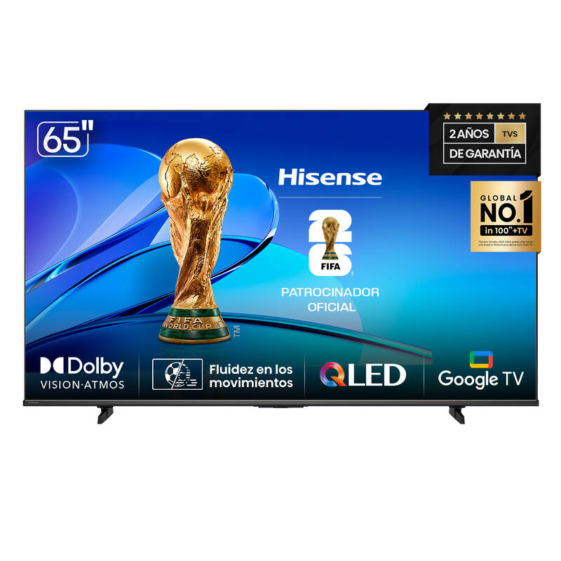Smart Qled Google Tv Hisense 65" Uhd 4K 3840 X 2160 65Q6n