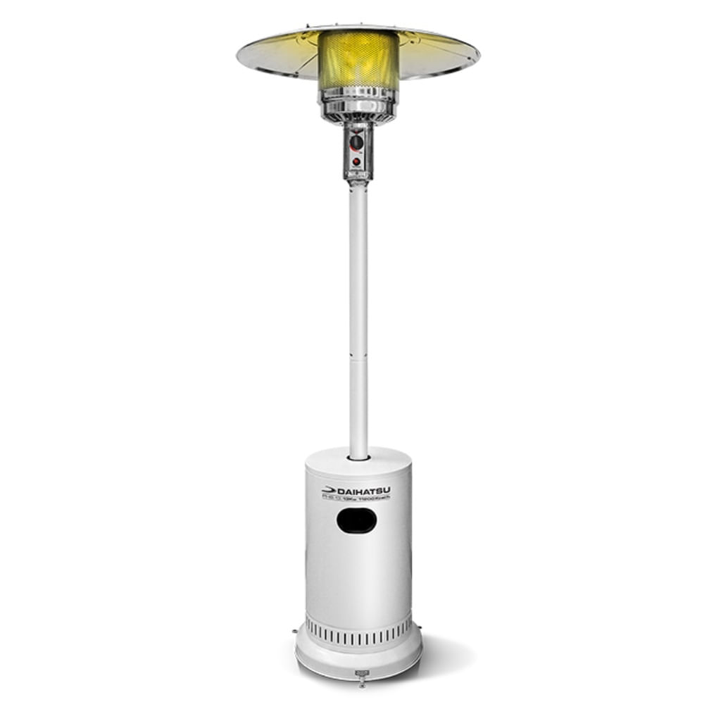 Calefactor De Patio Hongo Blanco A Gas Envasado Para Exteriores De 13kw 11200kcal/H - 0,90 Kg/H - Modelo Phb-13