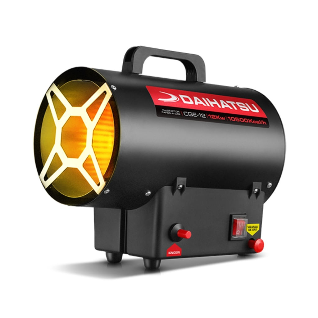 Calefactor CañóN A Gas Envasado De Gran Potencia De 12kw 10500kcal/H - 0,81 Kg/H - Modelo Cge-12