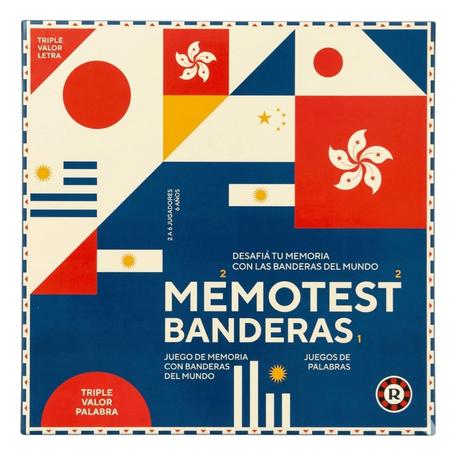Juego De Mesa Memo Test Banderas