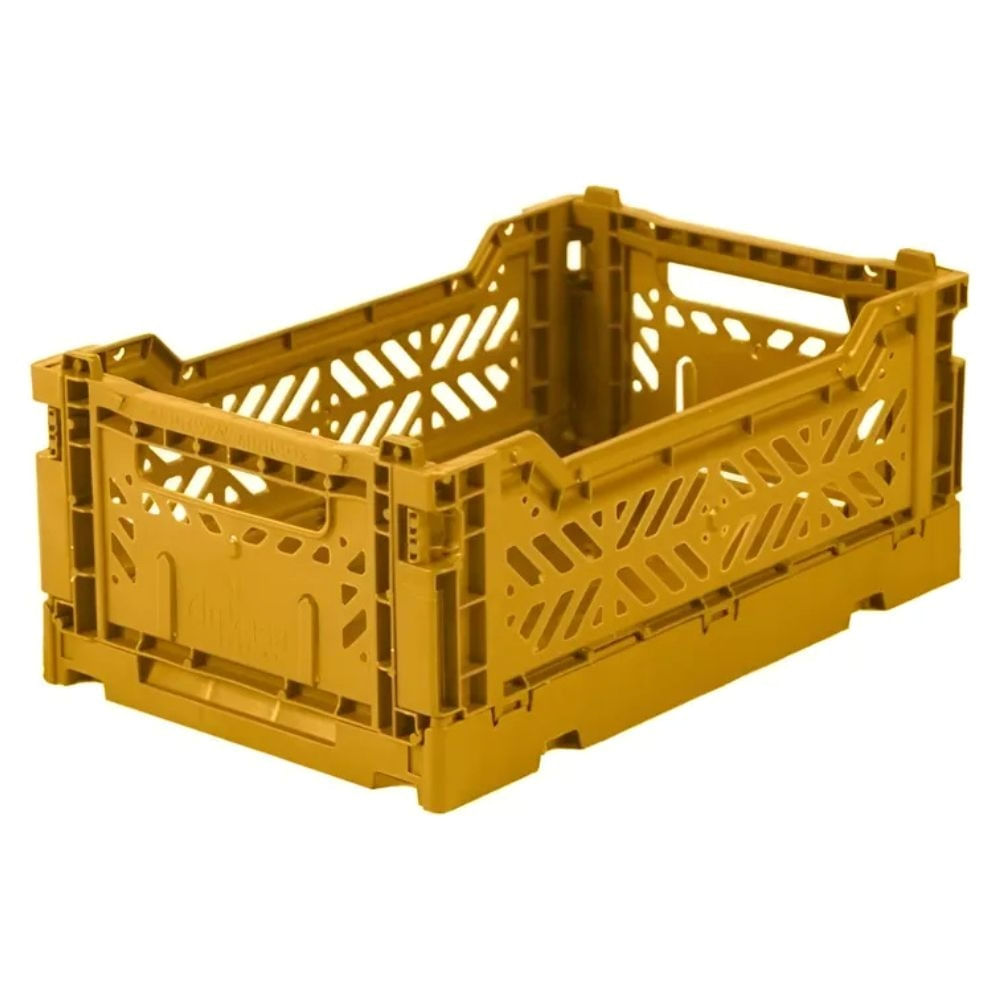 Canasto Mini Ay-kasa Aykasa Plegable Apilable Originales Mustard