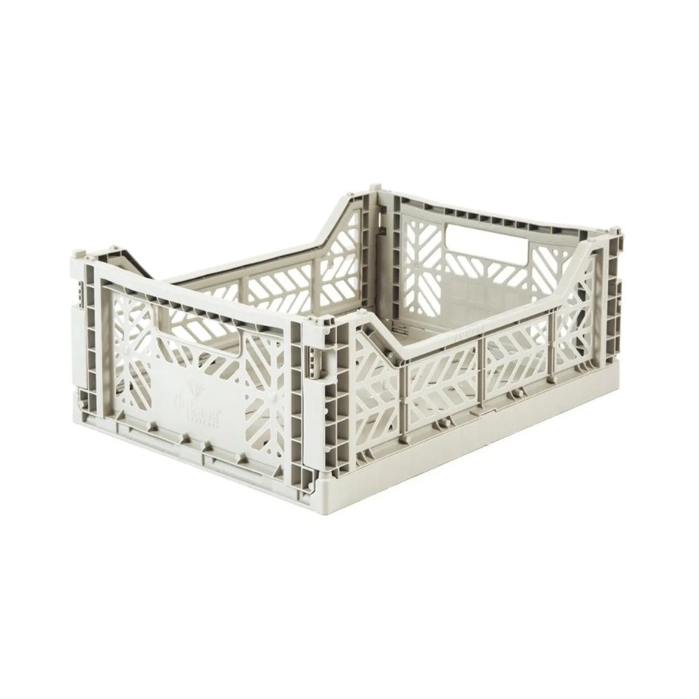 Canasto Midi Ay-kasa Aykasa Plegable Apilable Originales Light Gray