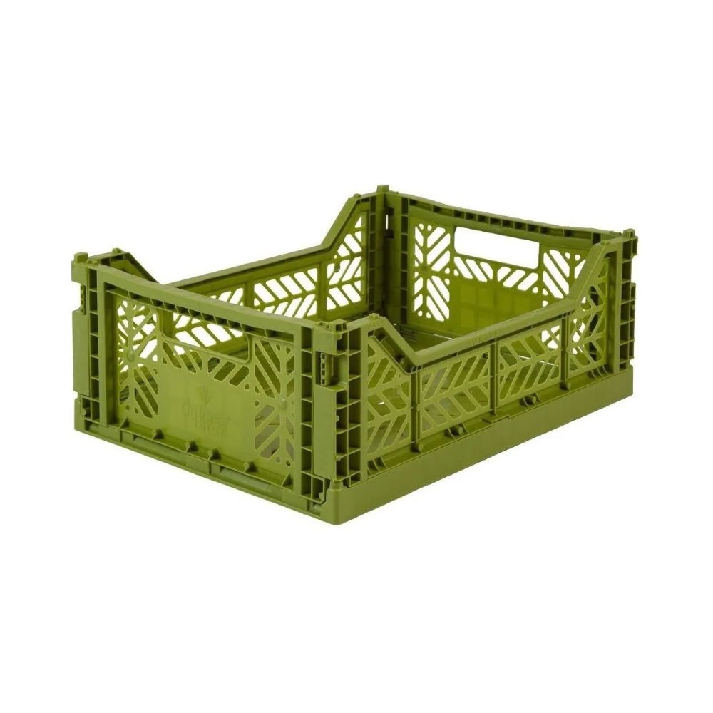 Canasto Midi Ay-kasa Aykasa Plegable Apilable Originales Olive