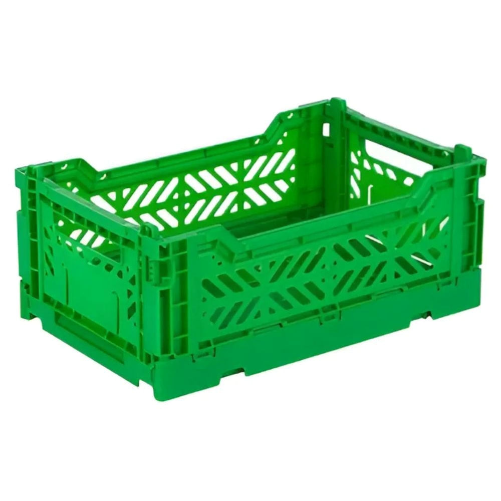 Canasto Mini Ay-kasa Aykasa Plegable Apilable Originales Green