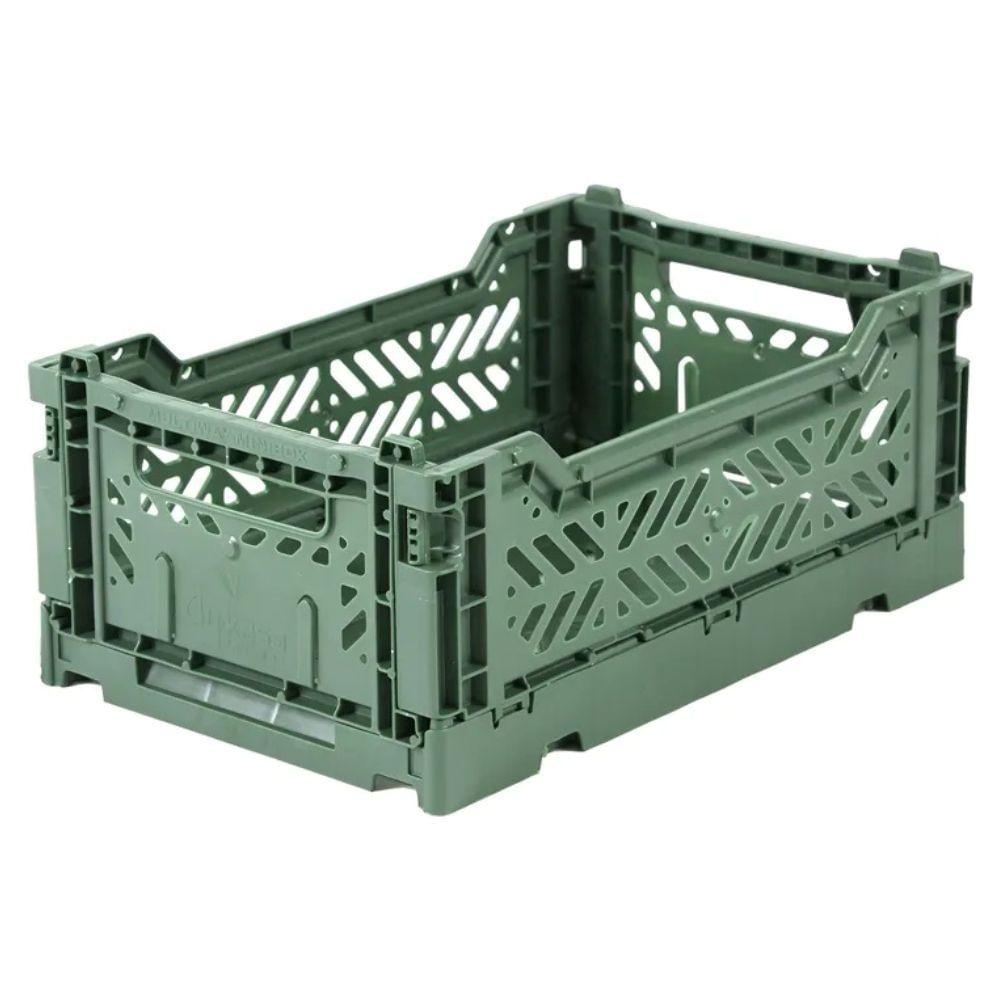 Canasto Mini Ay-kasa Aykasa Plegable Apilable Originales Almond Green