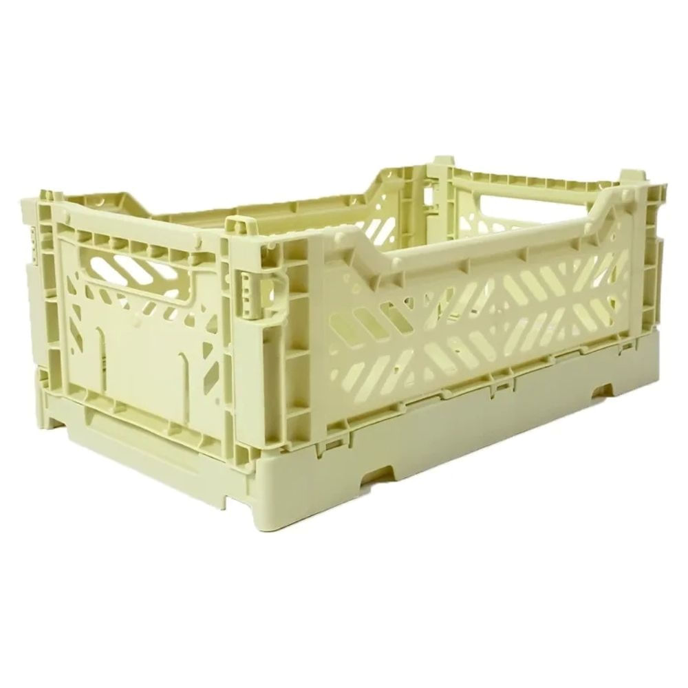 Canasto Mini Ay-kasa Aykasa Plegable Apilable Originales Lime Cream