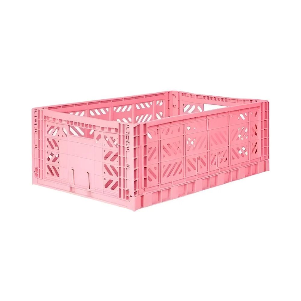 Canasto Maxi Ay-kasa Aykasa Plegable Apilable Originales Color Baby Pink