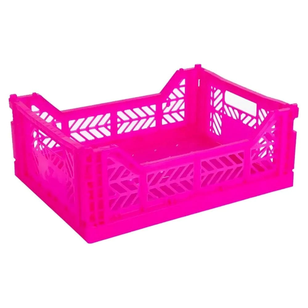 Canasto Mini Ay-kasa Aykasa Plegable Apilable Originales Color Neon Pink