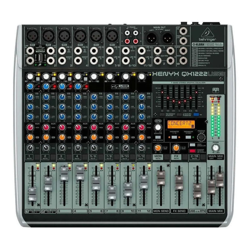 Consola Behringer Xenyx Qx1222usb Mixer 12 Canales Usb