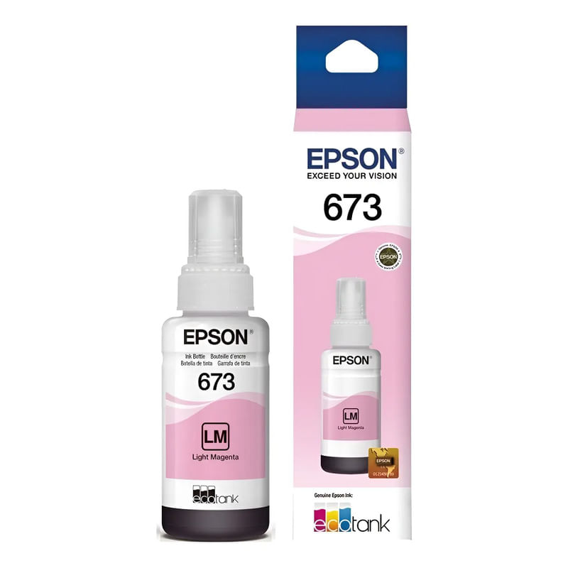 Tinta Epson T673 Ligh Magenta L800 Original 70ml Light Magenta