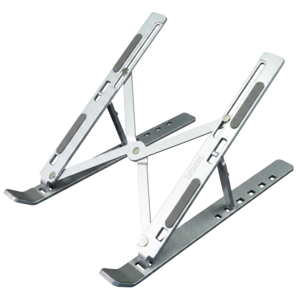 Soporte Notebook Bbox X12 Plegable Aluminio Portatil Base Tablet Mac Color Plateado Bbx00005