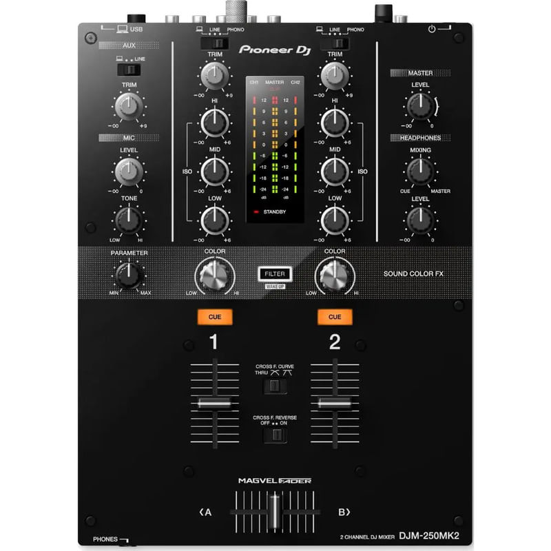 Consola Mixer Pioneer Dj Djm-250mk2 2 Canales Efectos Usb