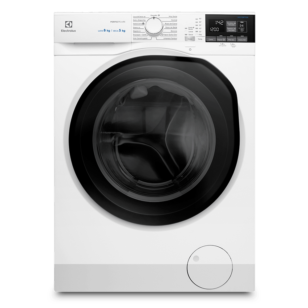 Lavasecarropas Frontal Electrolux Ewd08b Inverter 8kg