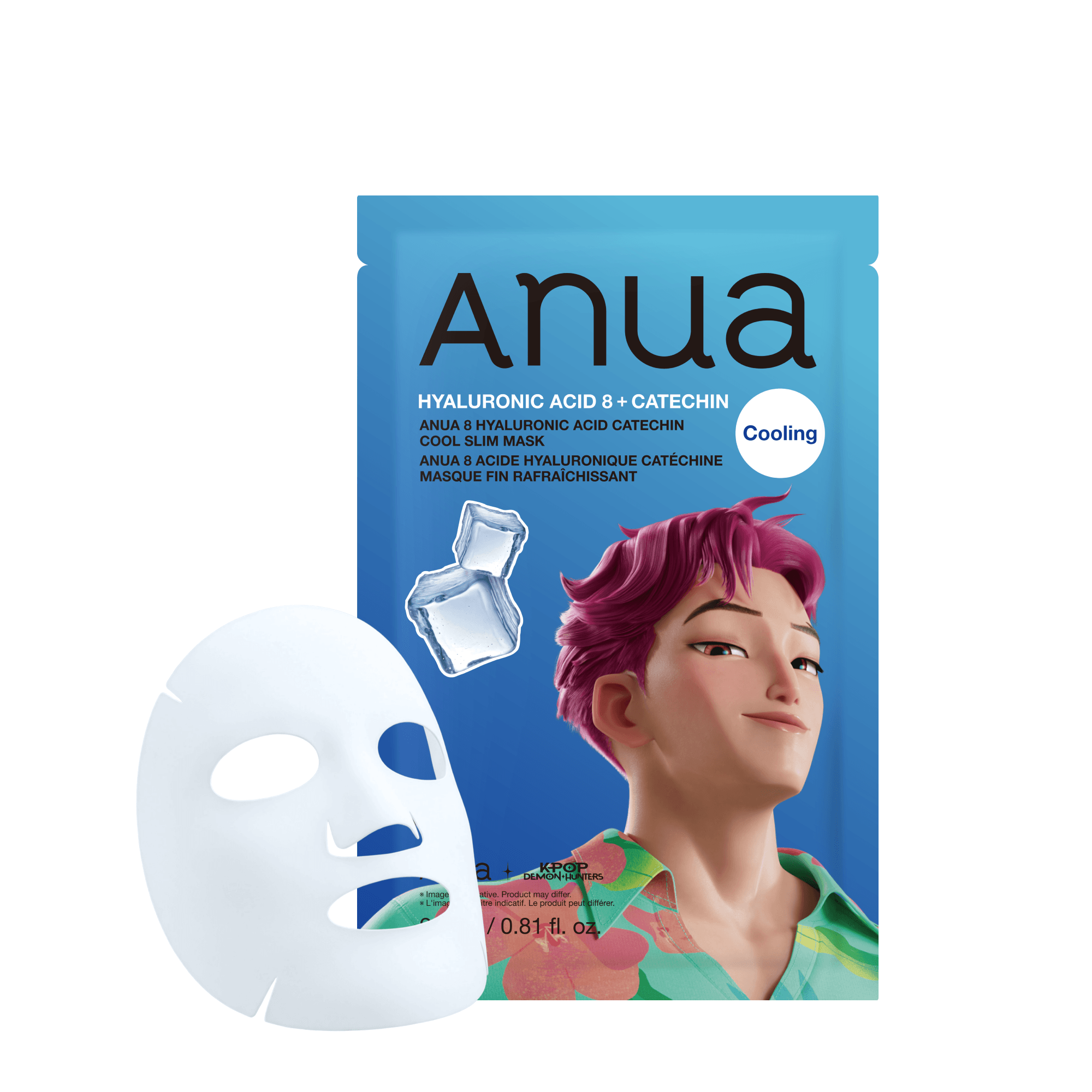 Mascarilla Facial Hidratante Y Refrescante 8 Hyaluronic Acid Catechin Cool Slim Mask
