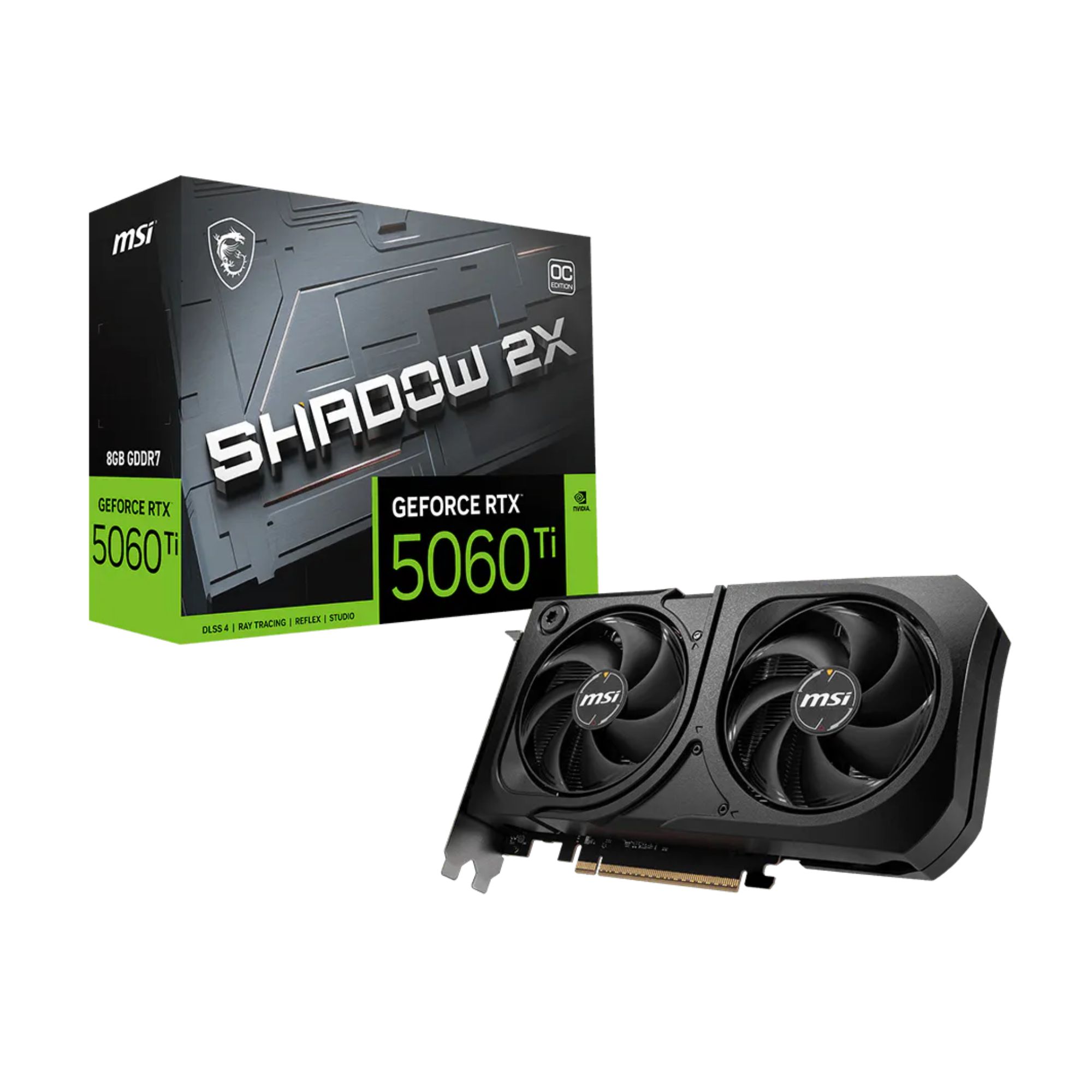 Placa De Video Msi Nvidia Geforce Rtx 5060 Ti Shadow 2x Oc Plus 8gb Gddr7 912-V536-023
