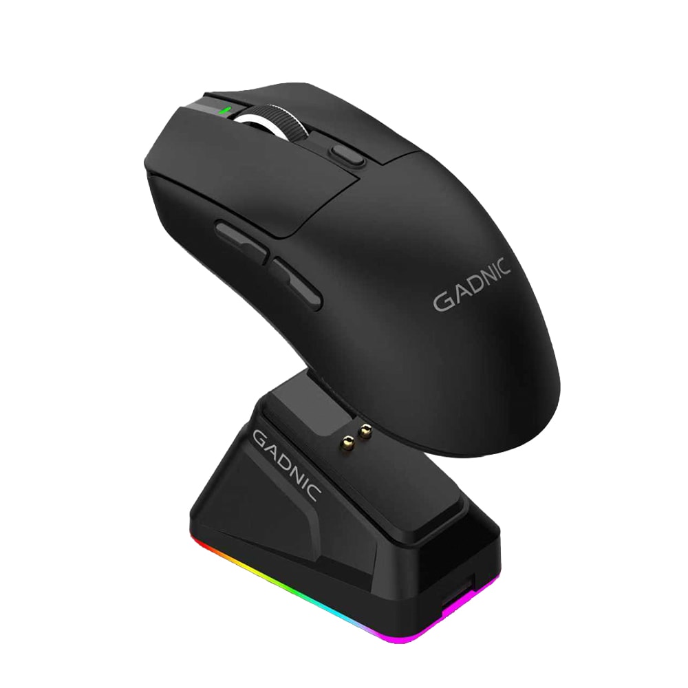Mouse Gamer Gadnic Inalambrico Bluetooth 24G USB C 12000 DPI Sensor PAW3311 7 Botones Programables RGB