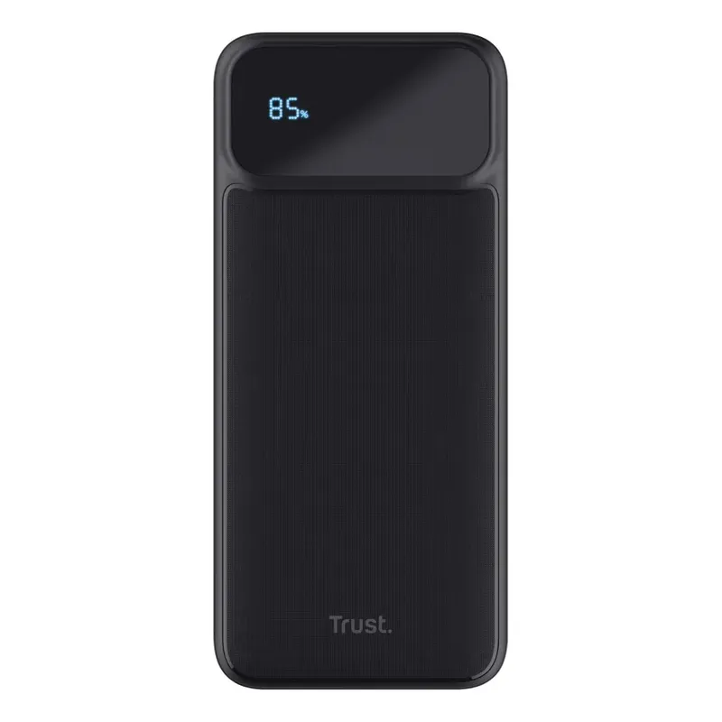 Powerbank Trust Avala Pd 10000 Mah Carga Rapida Usb-C Led Negro