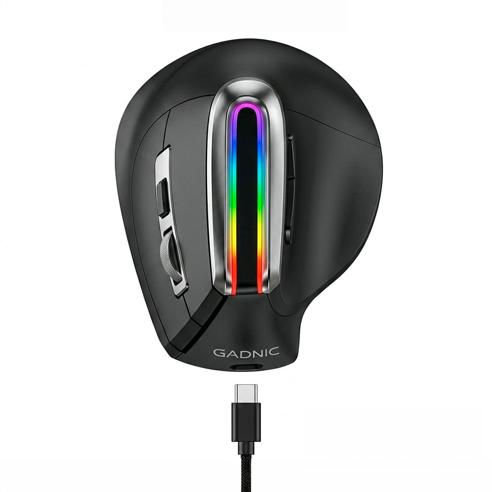 Mouse Inalámbrico Vertical Ergonómico Gadnic RGB 500mAh