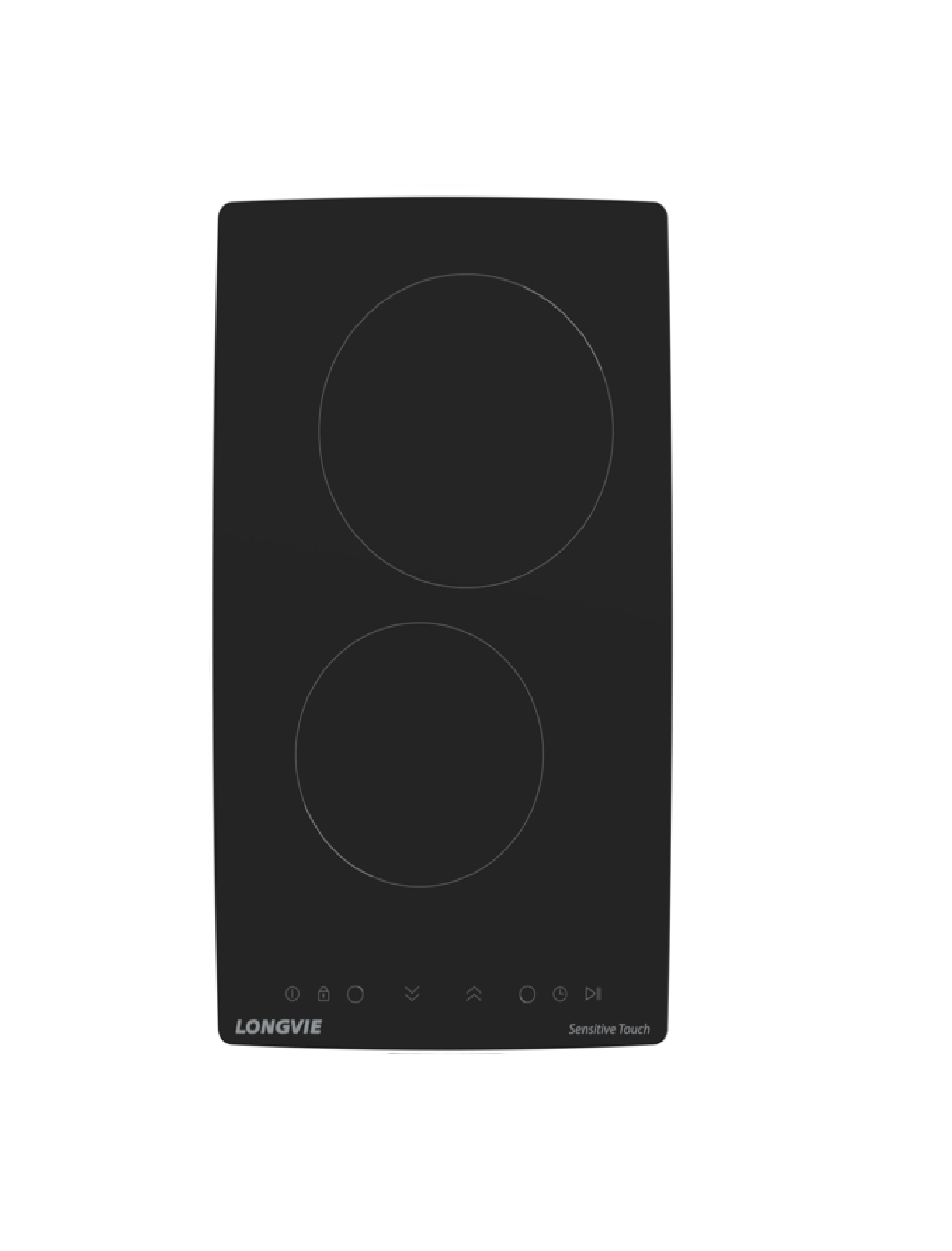 Anafe VitroceráMico Longvie EléCtrico 2 Focos Touch Color Negro