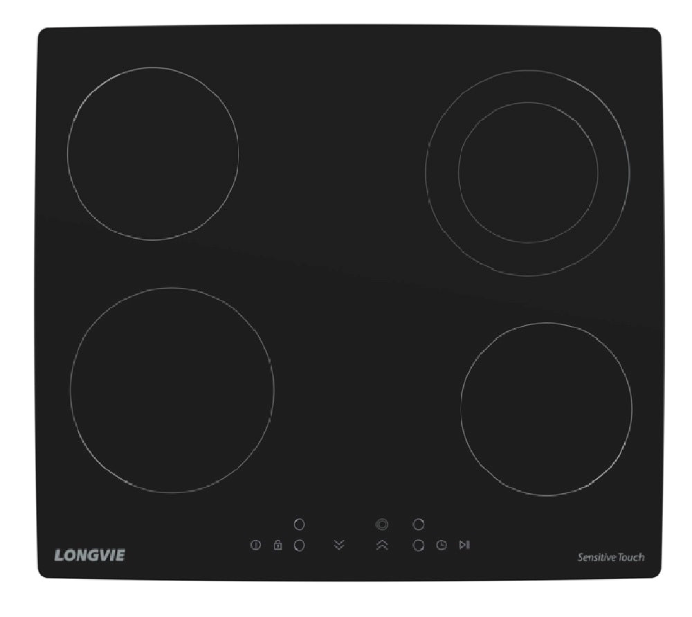 Anafe VitroceráMico Longvie EléCtrico 4 Focos Touch Color Negro