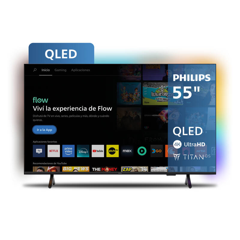 Smart Qled Tv Philips 55" Qled 4K 3840 X 2160 Ambilight 55Pud8250/77