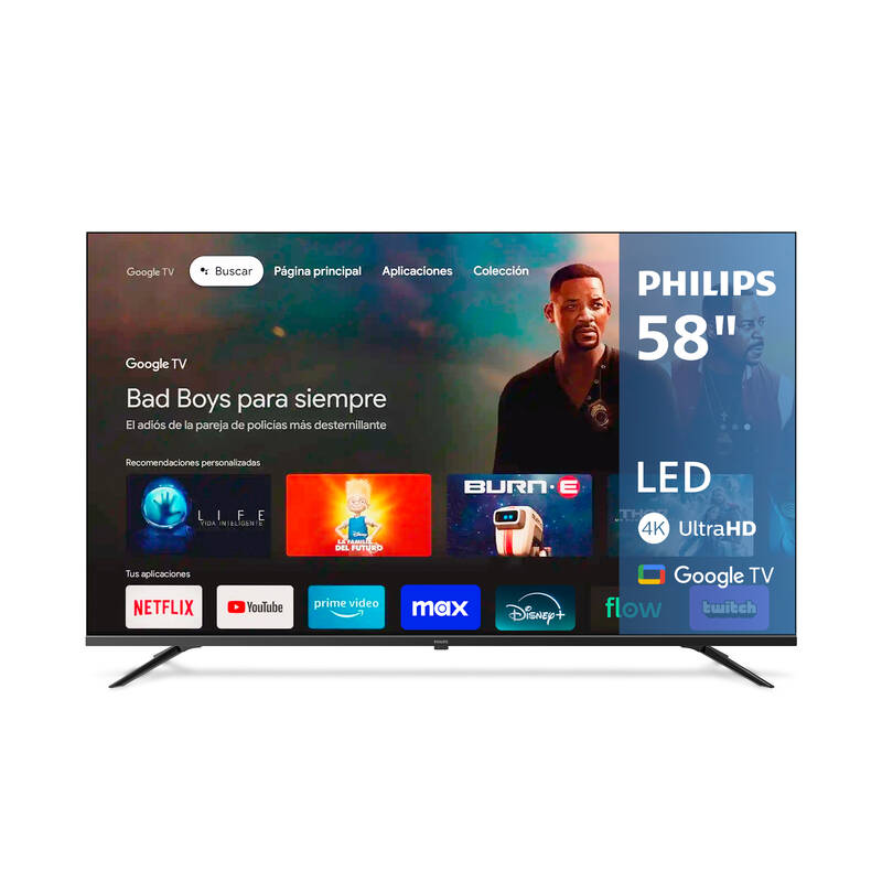 Google Smart Led Tv Philips 58" Uhd 4K 3840 X 2160 58Pud7310/77