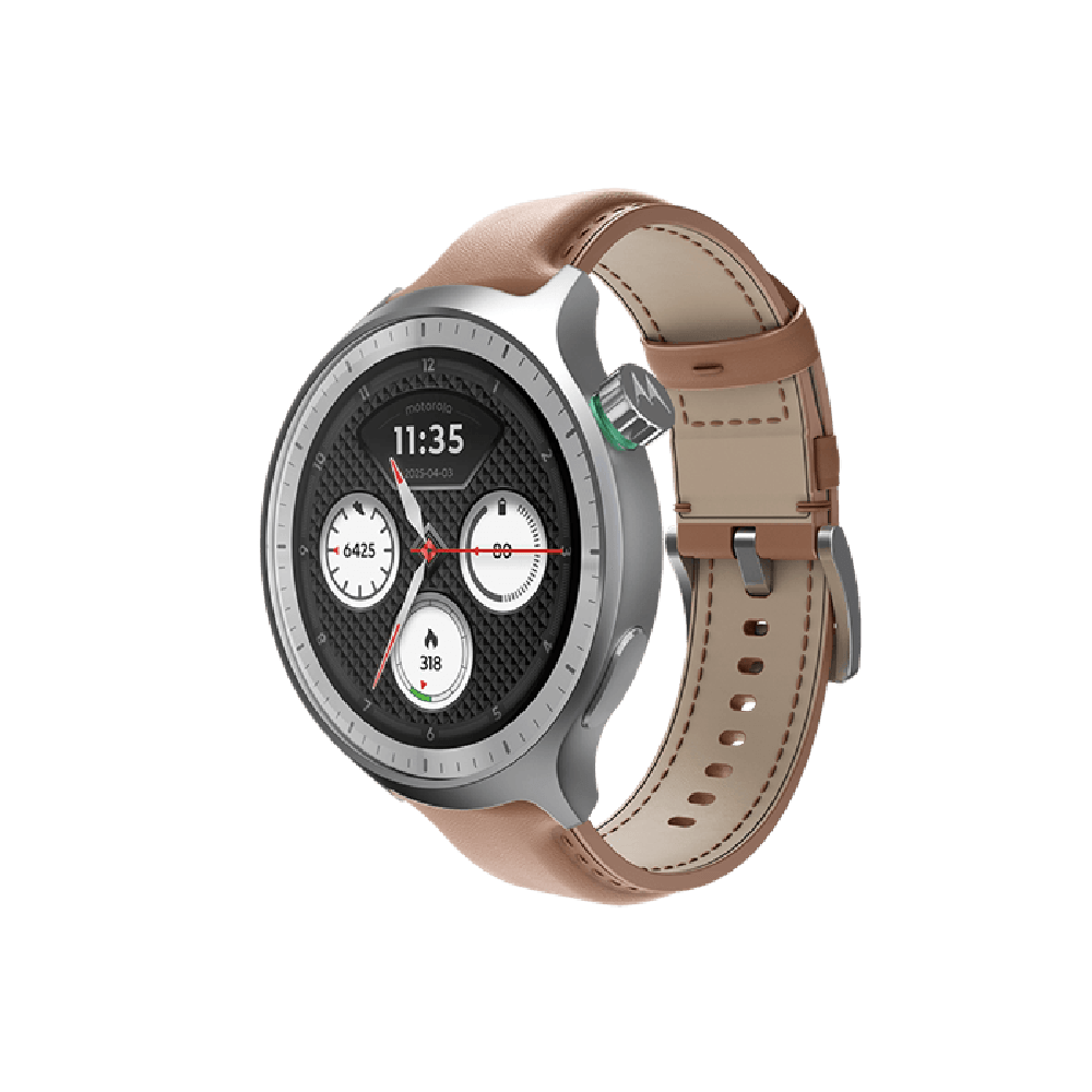 Reloj Smartwatch Moto Watch Silver - Mocha Mousse Cuero