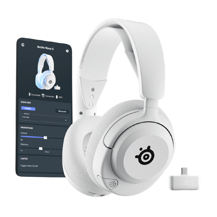 Auriculares InaláMbricos Steelseries Arctis Nova 5p - Blanco