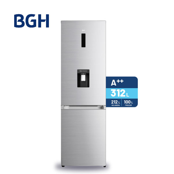 Heladera BGH No Frost Inverter 312L Bajo Consumo Gris