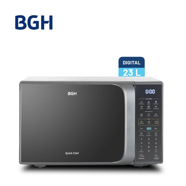 Microondas Bgh Quickchef Digital Eco Con Grill Silver 23l