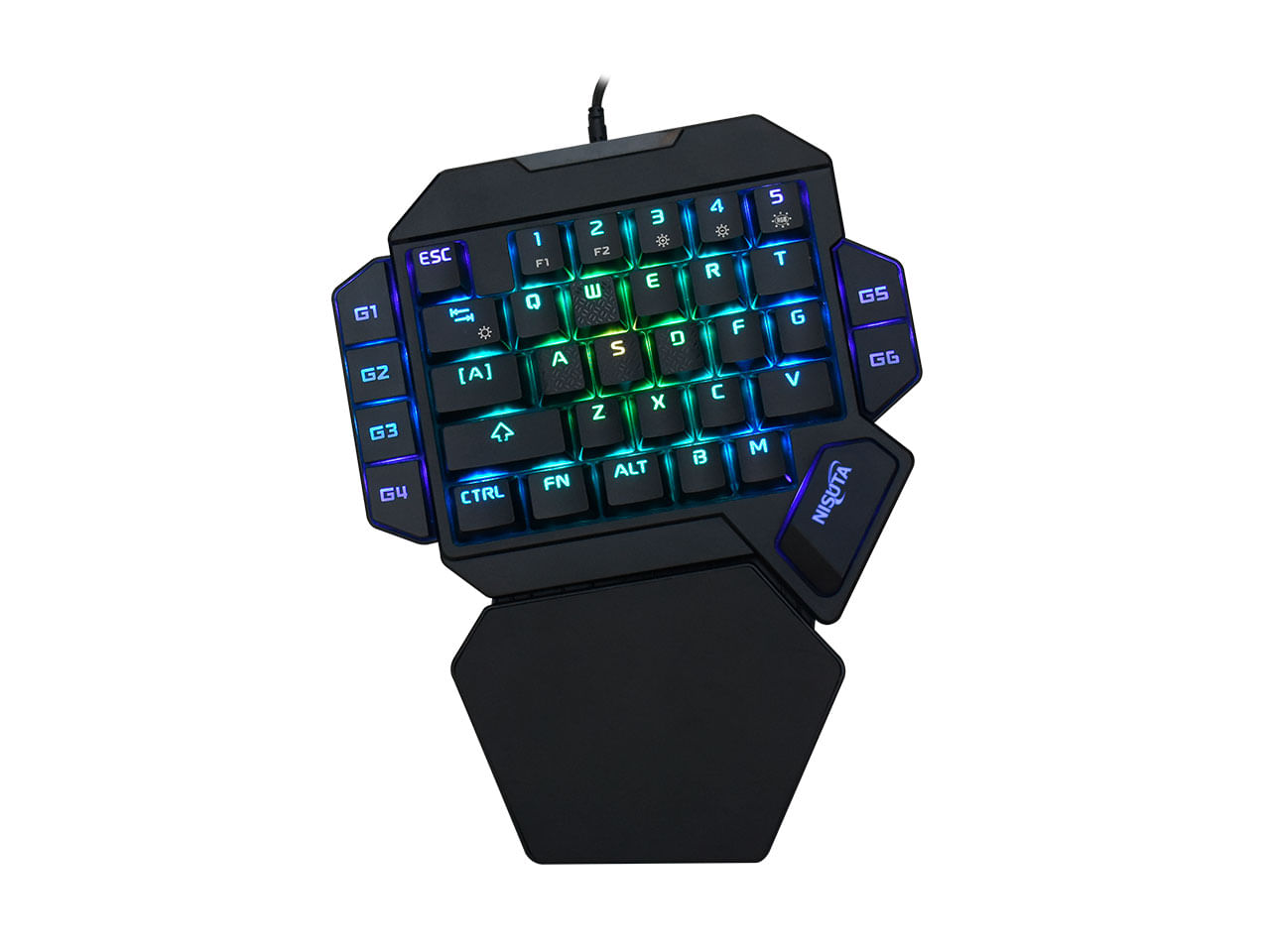 Teclado MecáNico Gamer Rgb 35 Teclas Software Switches Violetas Nisuta - Nskbgz1m