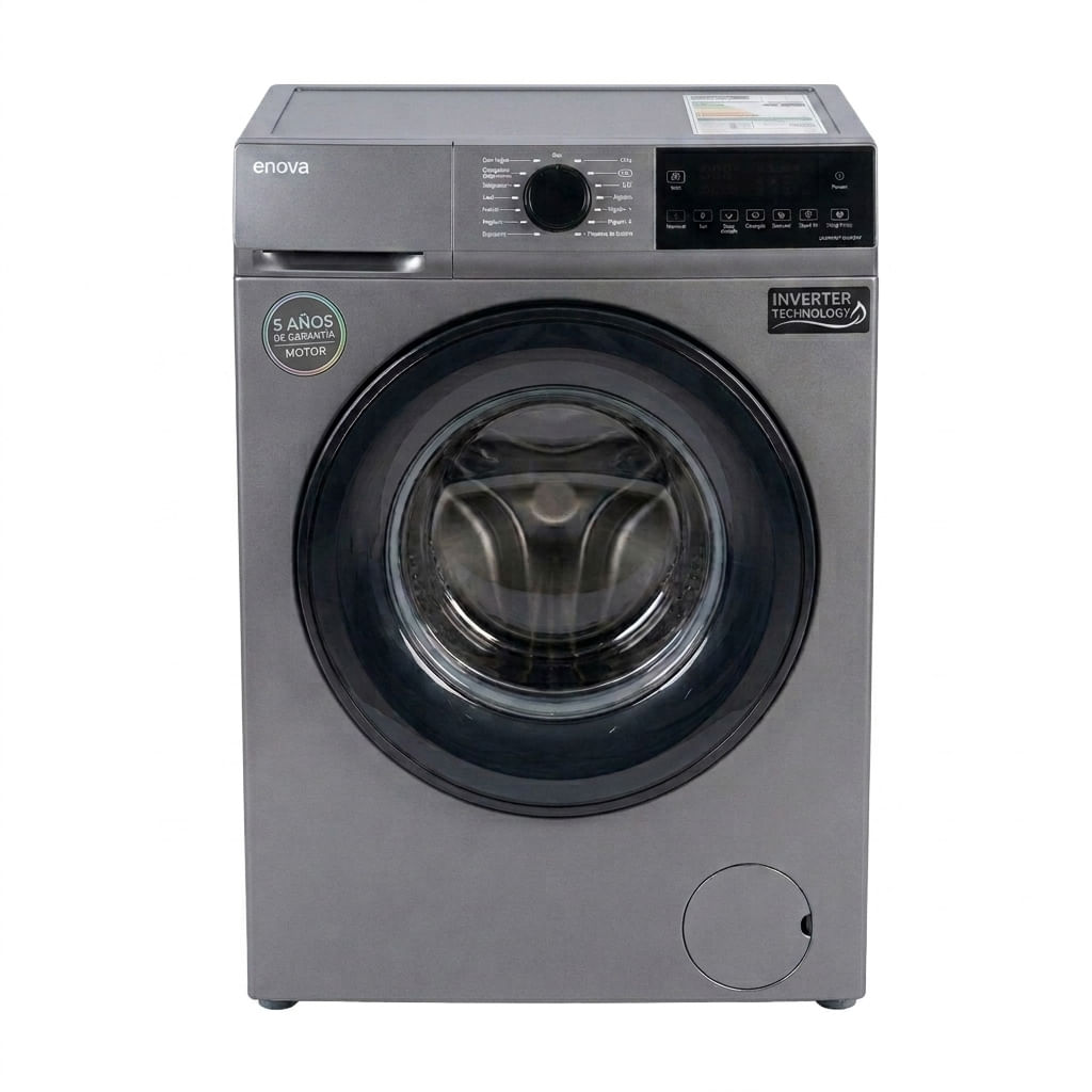 Lavarropas Enova Inverter Carga Frontal 8 Kg 1200 Rpm Gris