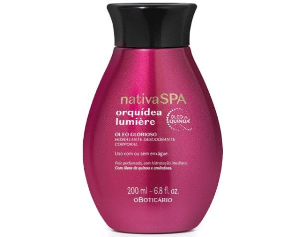 óLeo Glorioso Corporal Nativa Spa OrquíDea LumiéRe 200ml O BoticáRio