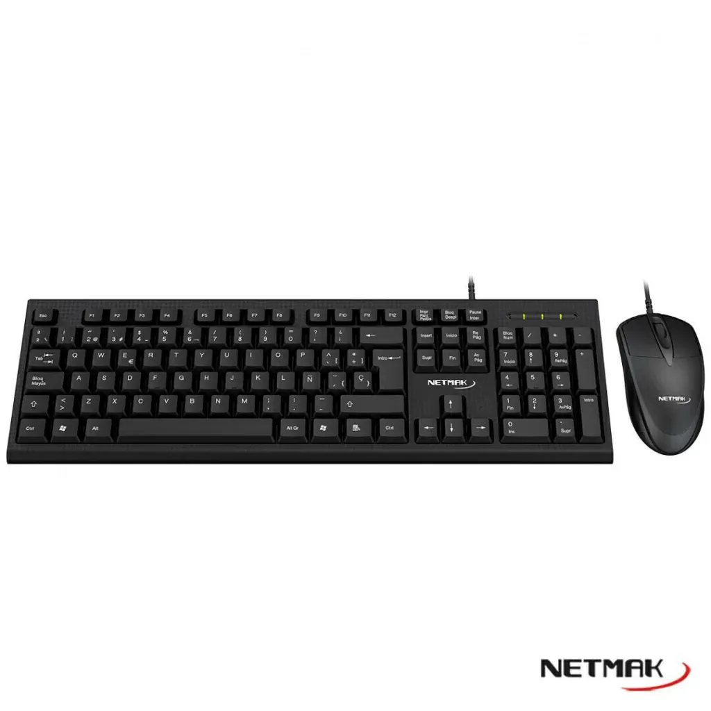 Combo Teclado Y Mouse Netmak Nm-Kb340 Usb Negro