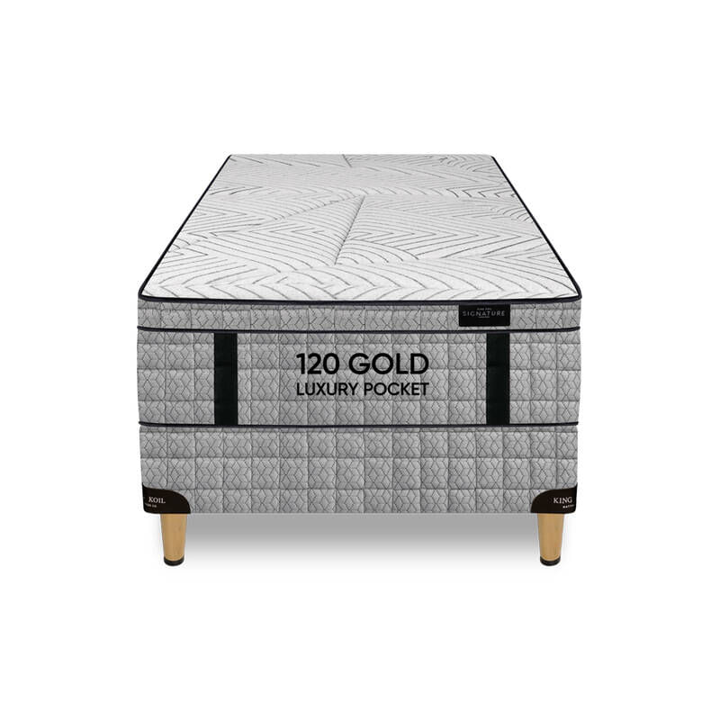 Colchon 120 Gold Luxury Pocket + Sommier Signature King Koil 100X190