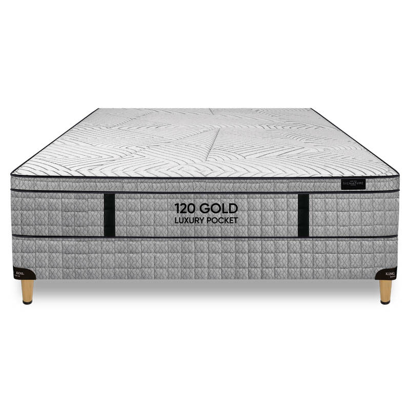 Colchon 120 Gold Luxury Pocket + Sommier Signature King Koil 150X190