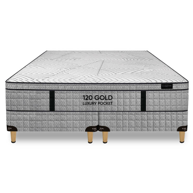 Colchon 120 Gold Luxury Pocket + Sommier Signature King Koil 160X200