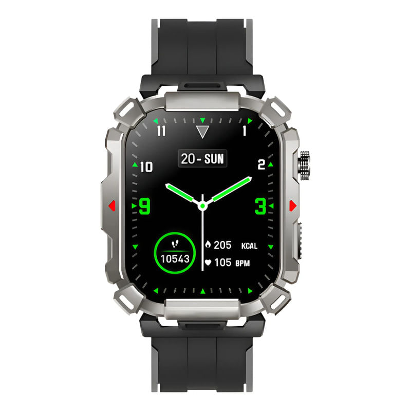 Smartwatch Evolution Bt5.3 Netmak Sport Sumergible Blanco Y Azul Negro Plateado