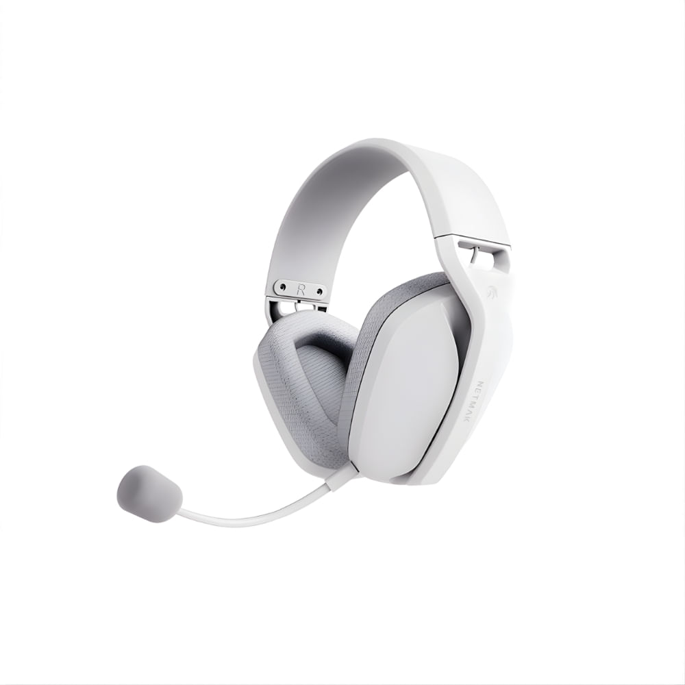 Auriculares Gamer InaláMbricos Netmak Nm-N35w Blanco