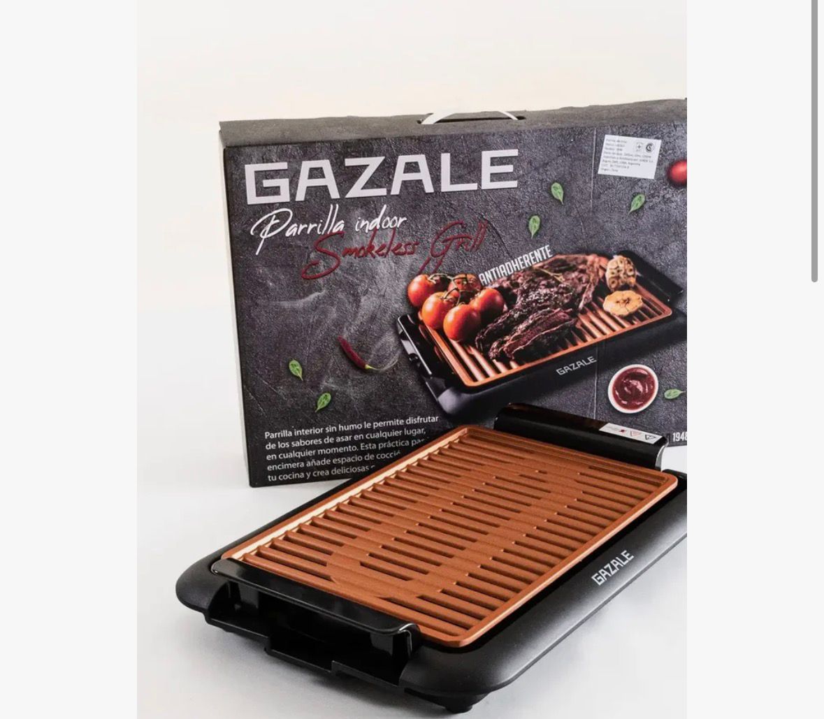 Parrilla EléCtrica Gazale Indoor Sin Humo Antiadherente