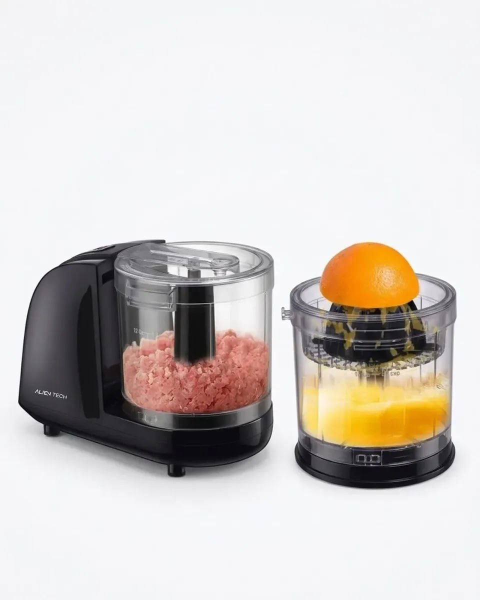 Procesador Y Exprimidor De Alimentos 2 En 1 Alien Tech