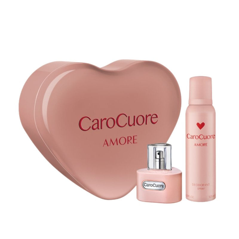 Set Amore Edt 60 Ml + Desodorante 123 Ml En Lata CorazóN Coleccionable