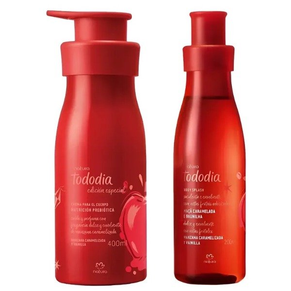 Body Splash 200ml + Crema Corporal 400ml Manzana Caramelizada Y Vainilla Natura