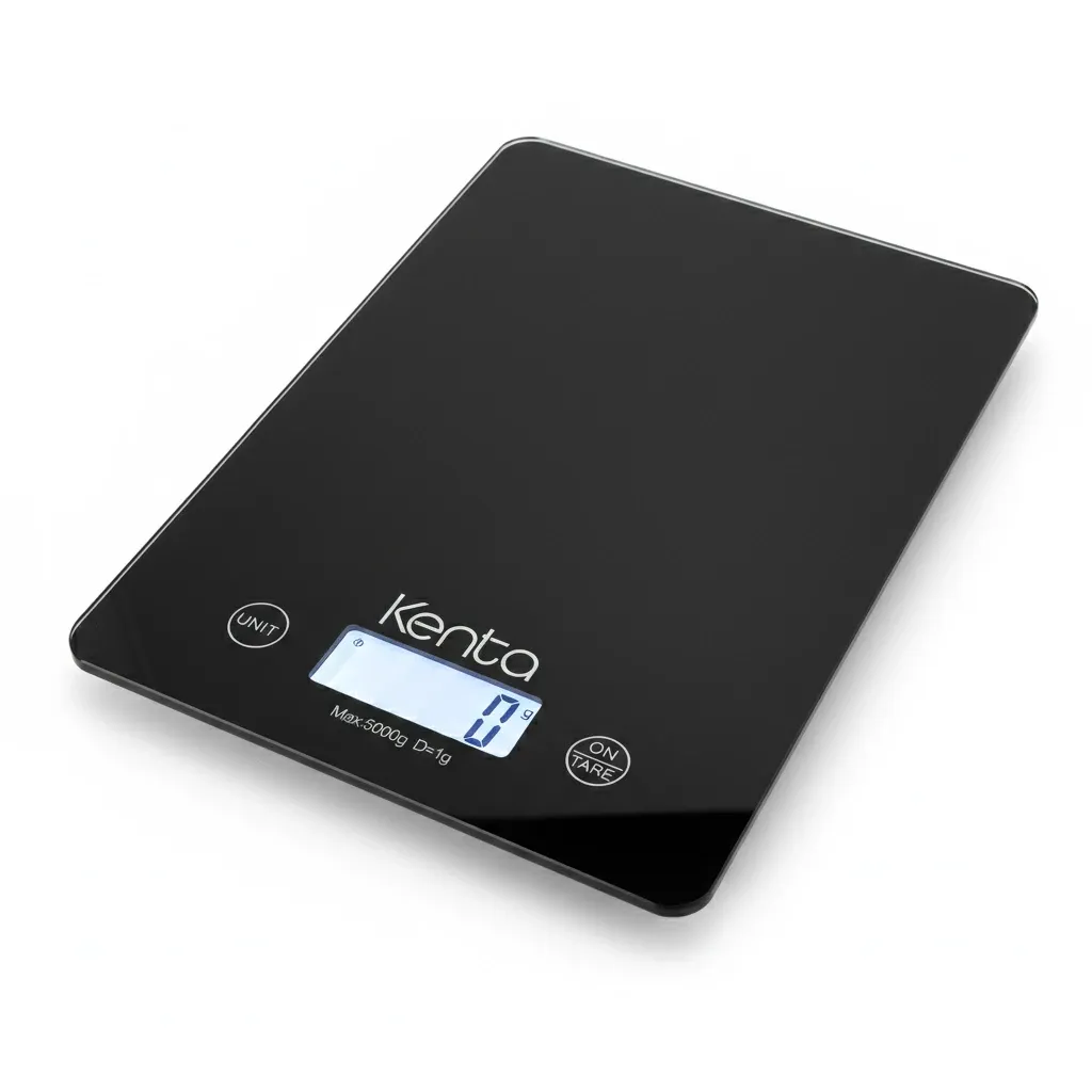 Balanza De Cocina Led Digital 5kg Con Tara Alta PresicióN Negra Kenta